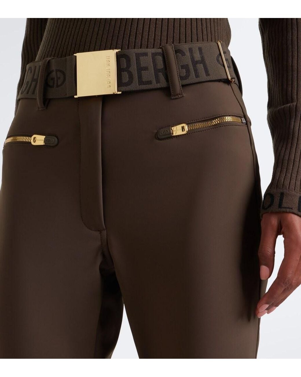 Goldbergh Gray Paris Belted Stirrup Ski Pants