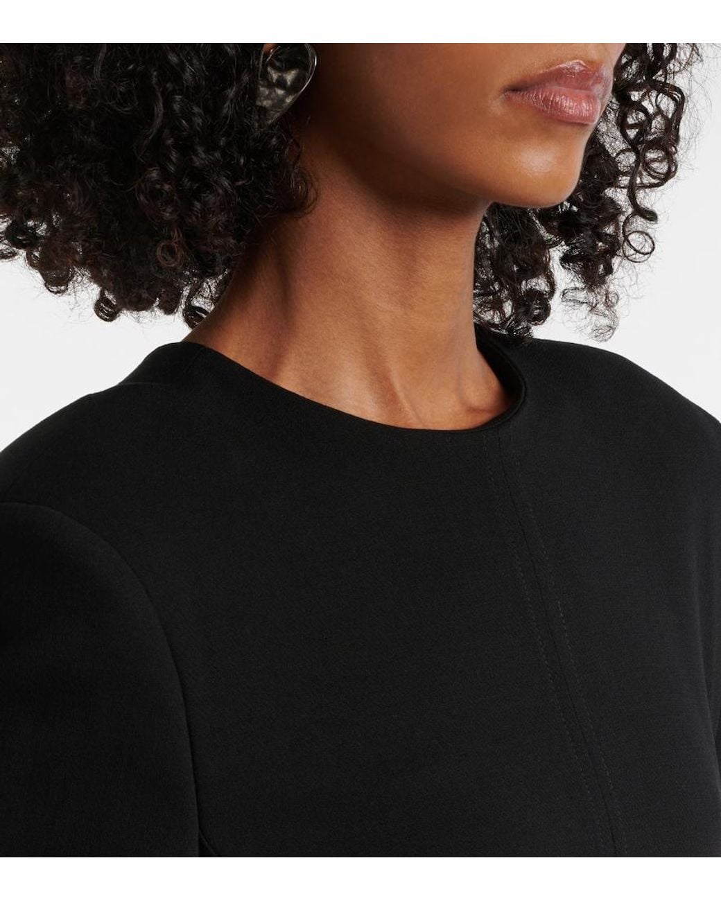 Totême Black Crepe Maxi Dress