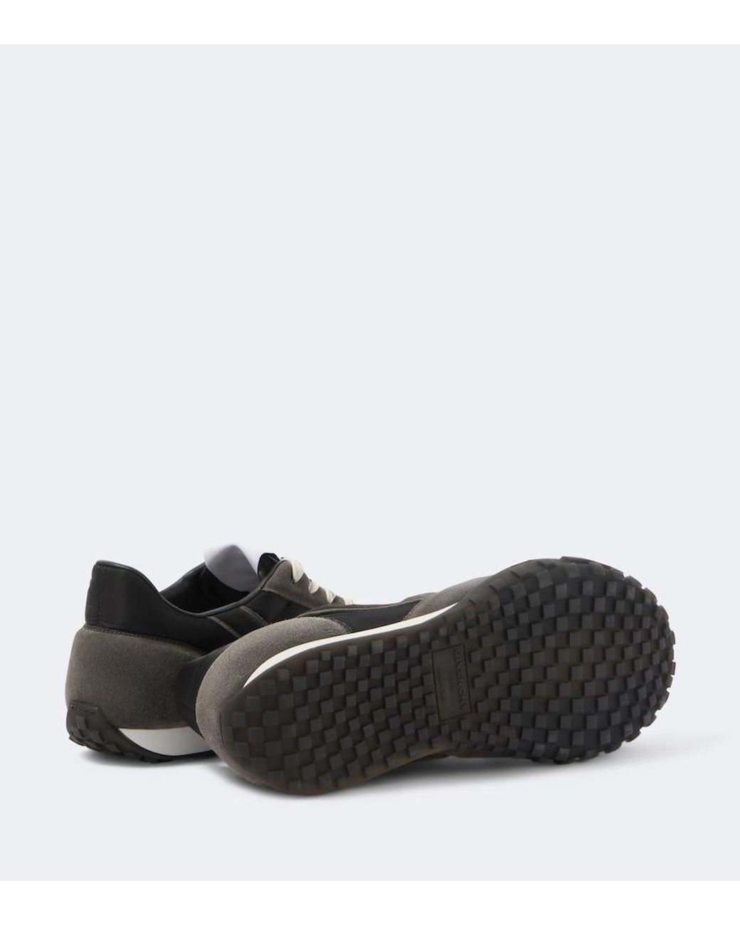 Givenchy Black Glide Suede-Trimmed Sneakers for men