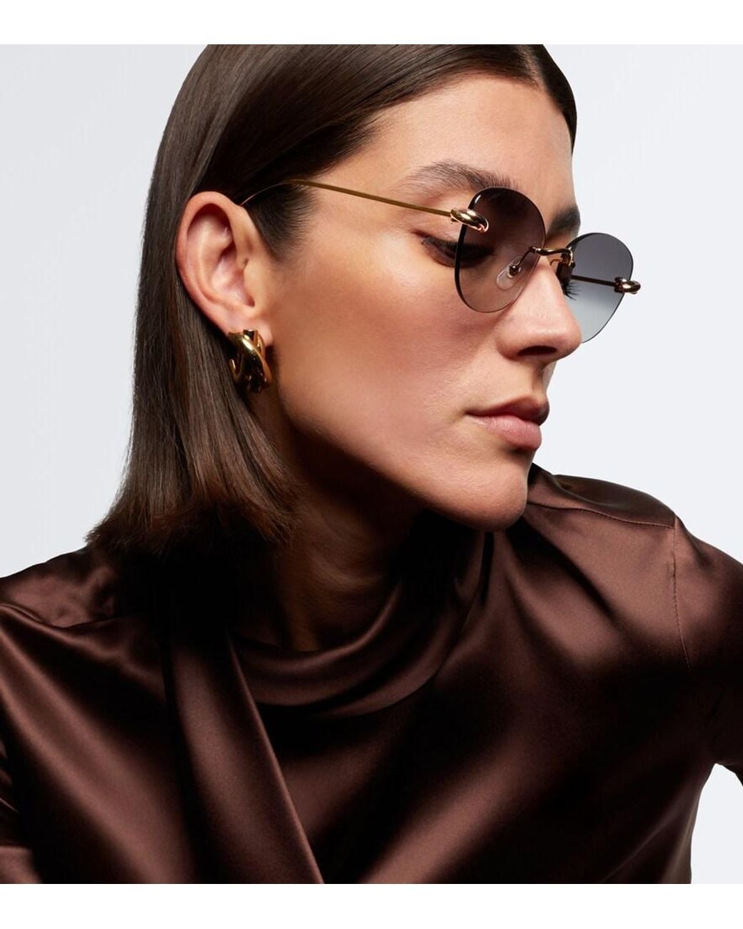 Cartier Metallic Trinity De Cartier Round Sunglasses