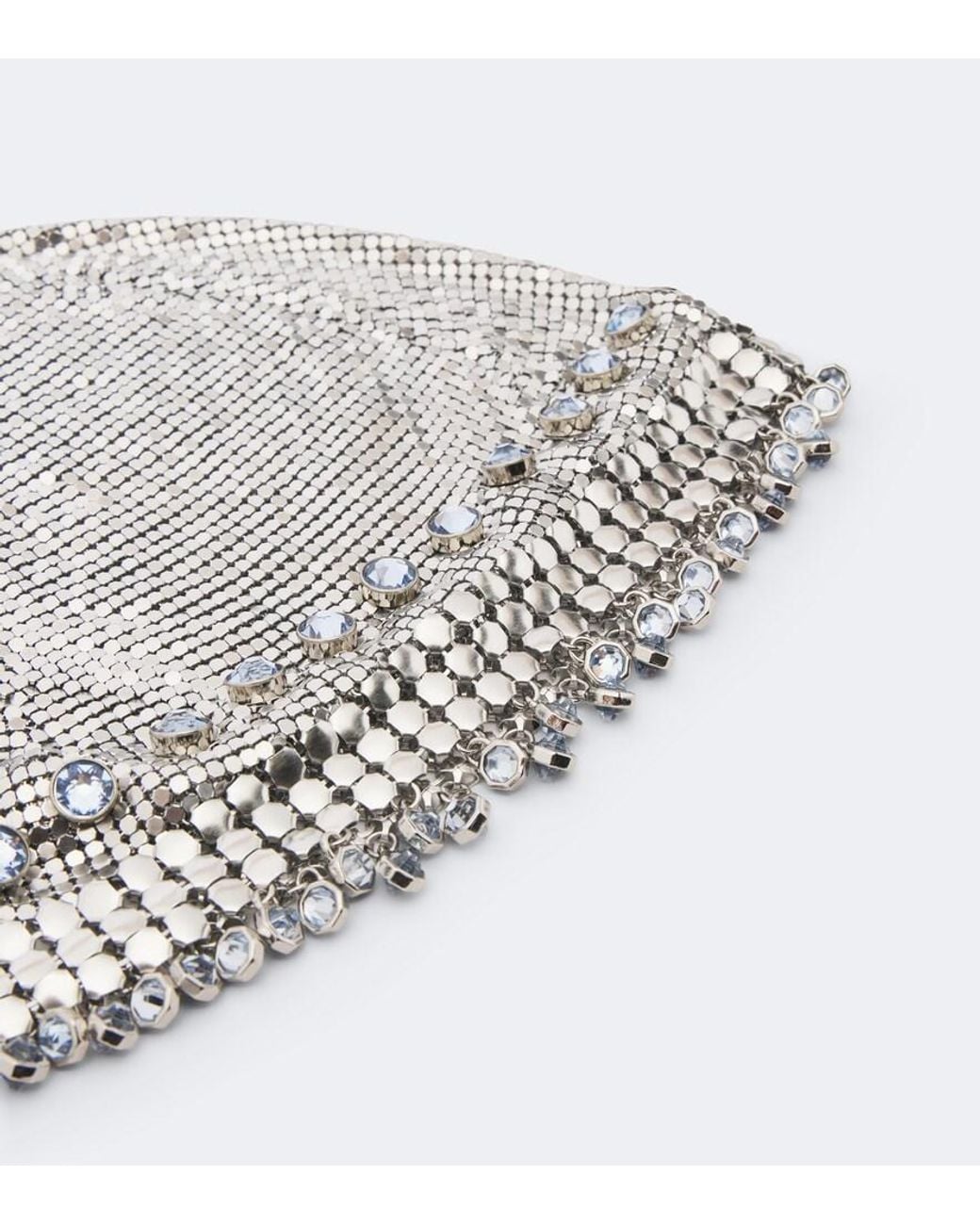 Rabanne White Crystal-Embellished Chainmail Beanie