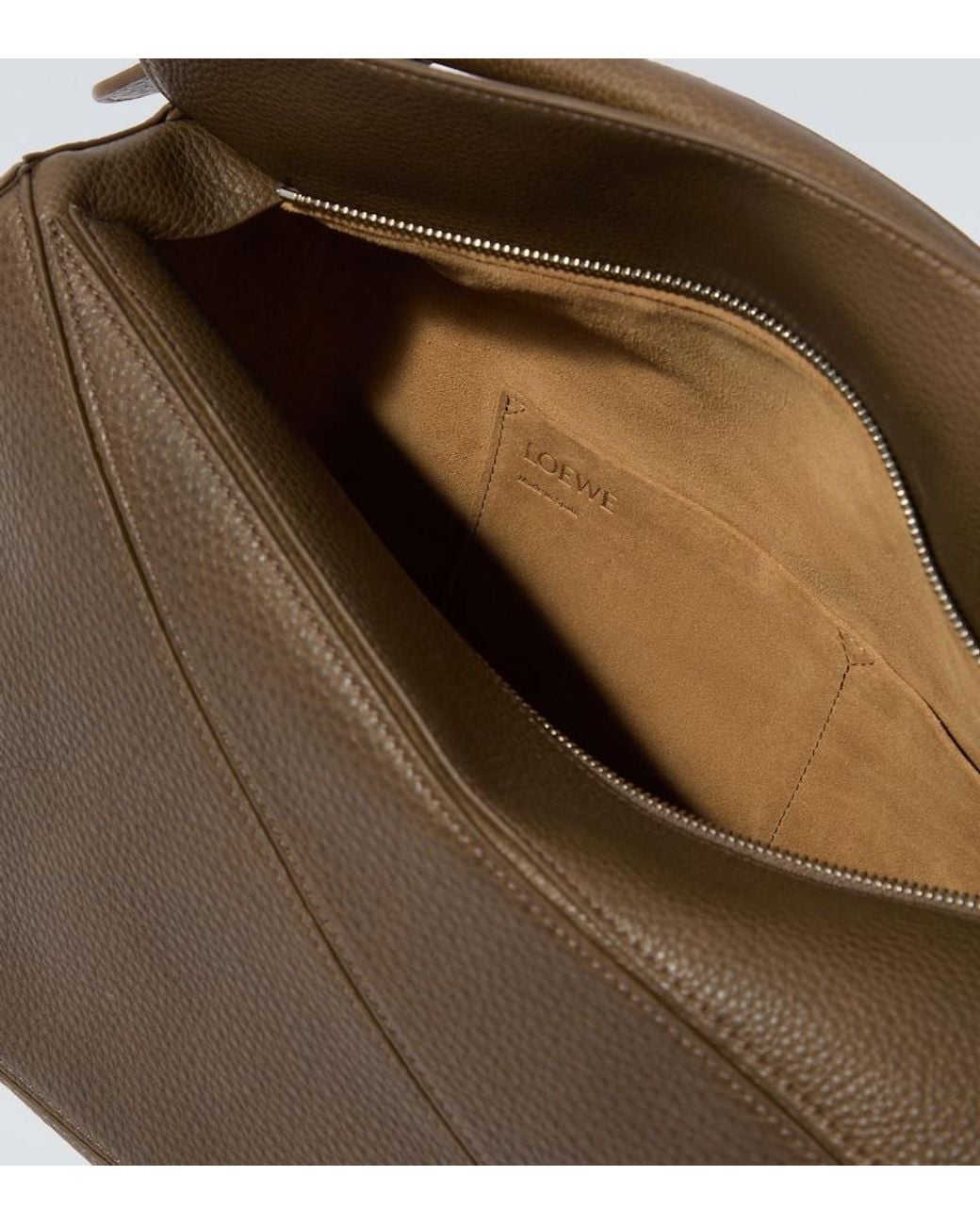 Loewe Brown Puzzle Large Leather Tote Bag for men
