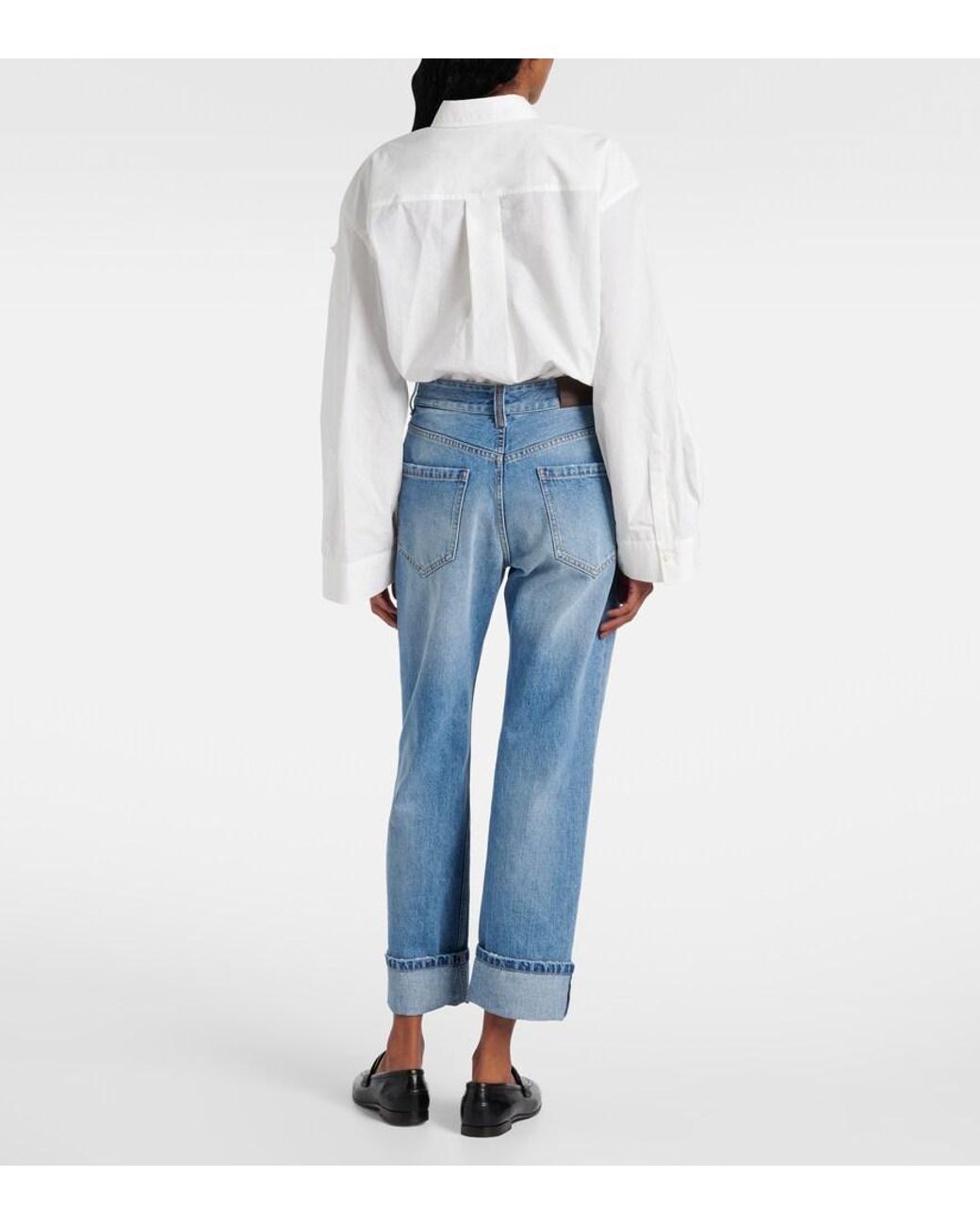 Brunello Cucinelli Blue Low-Rise Straight Jeans