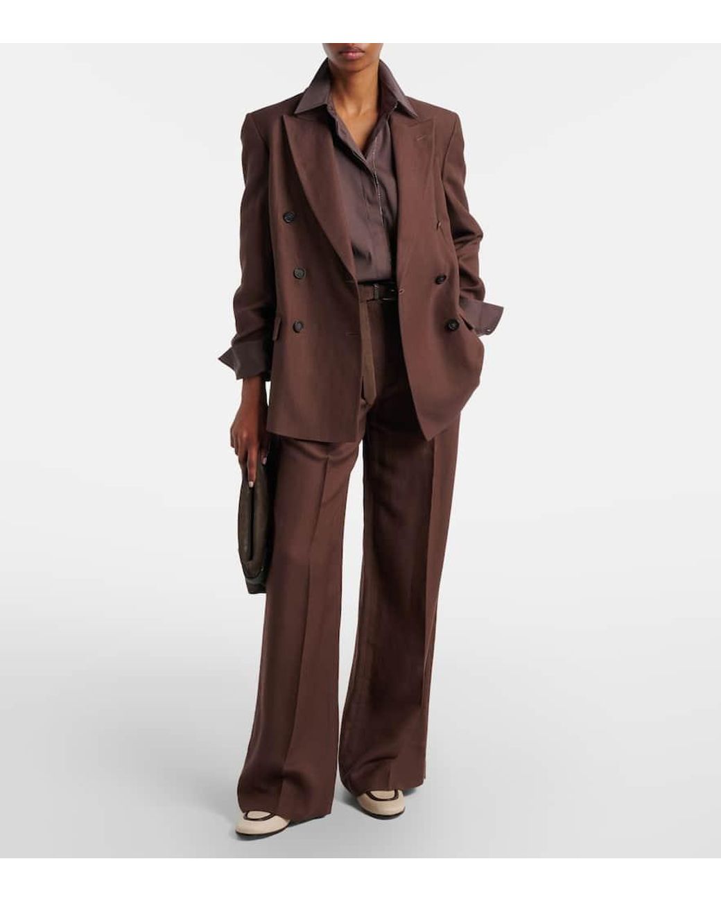 Brunello Cucinelli Black Woven Leather-Trimmed Penny Loafers