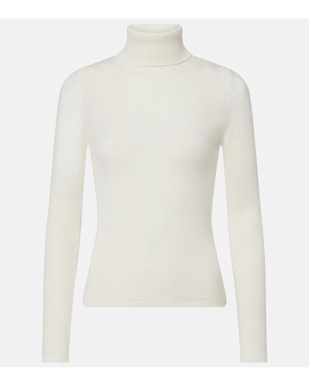 Eleventy White Turtleneck Cashmere Sweater