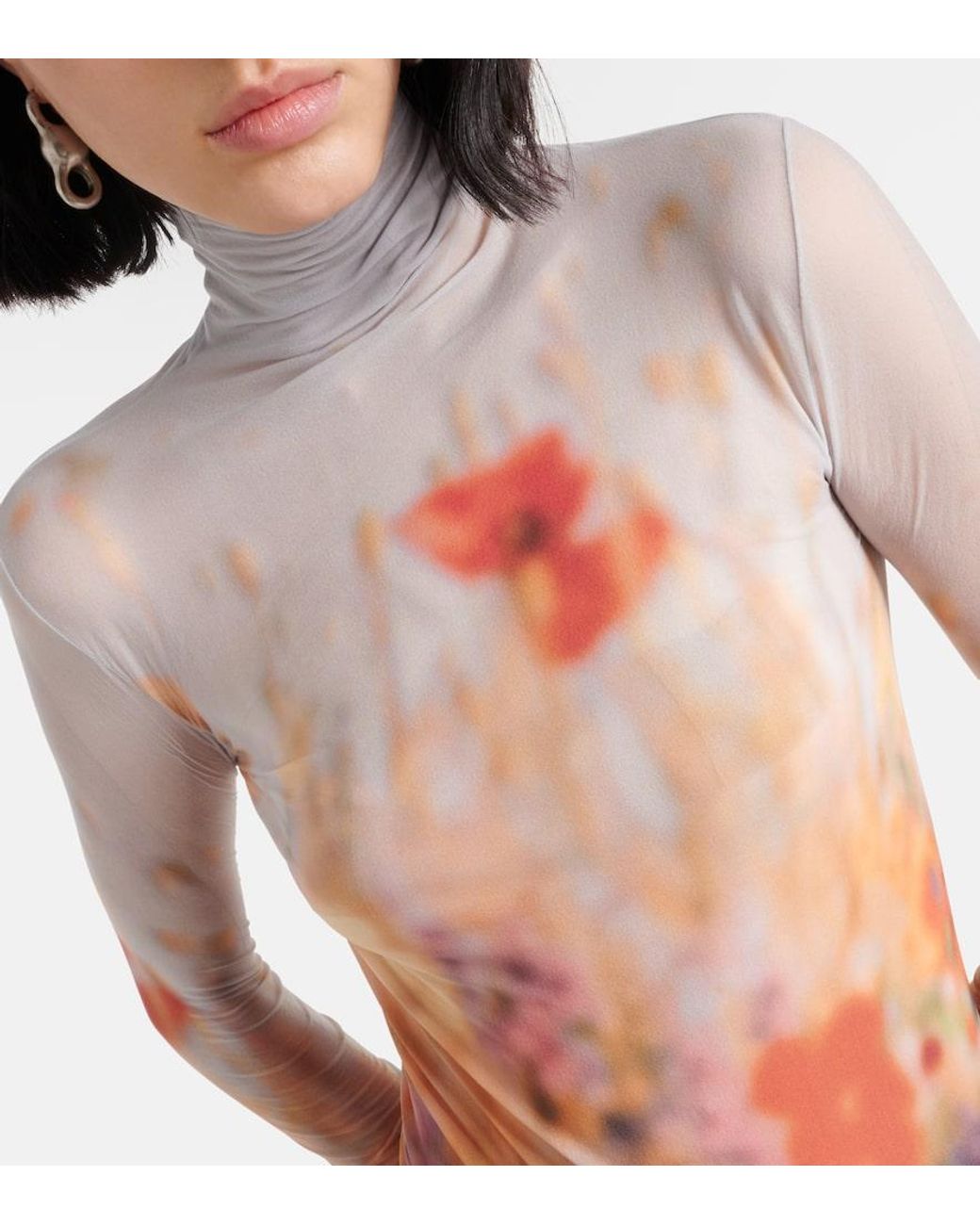 Acne shop floral turtleneck