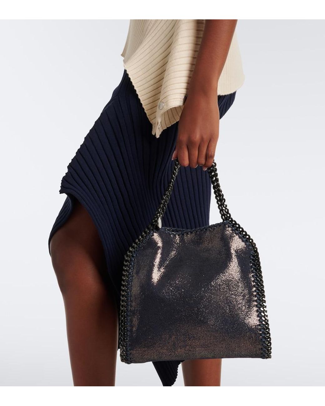Stella McCartney Black Falabella Mini Top-Handle Bag