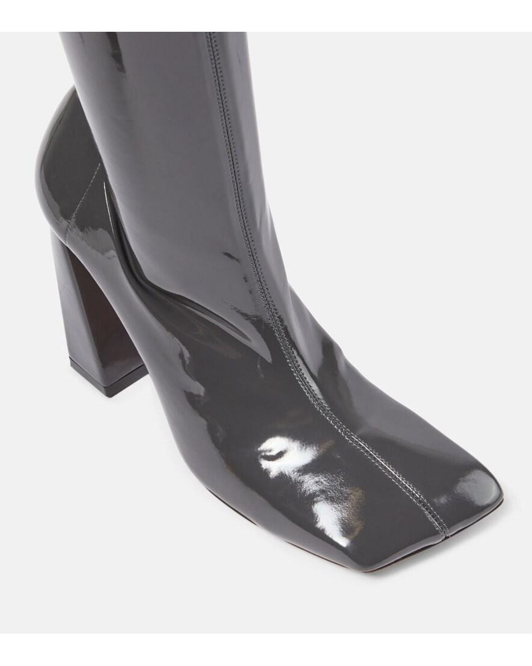 AMINA MUADDI Black Marine Stretch 95 Latex Over-The-Knee Boots