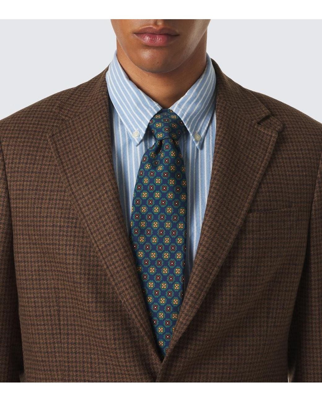 Polo Ralph Lauren Brown Checked Wool-Blend Blazer for men