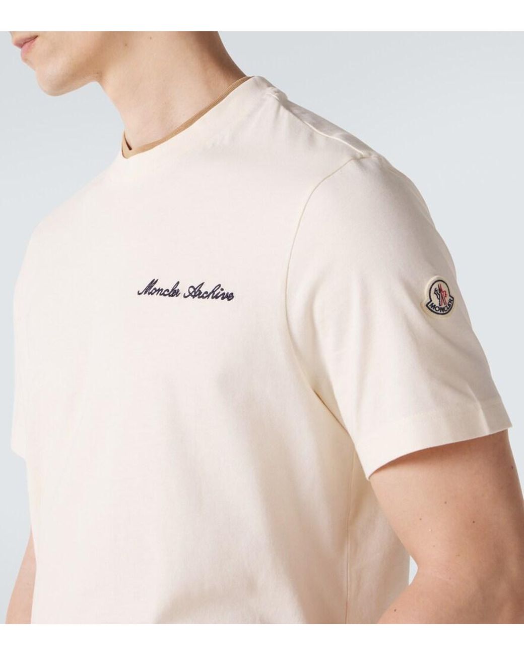 Moncler Natural Archivio Cotton Jersey T-Shirt for men