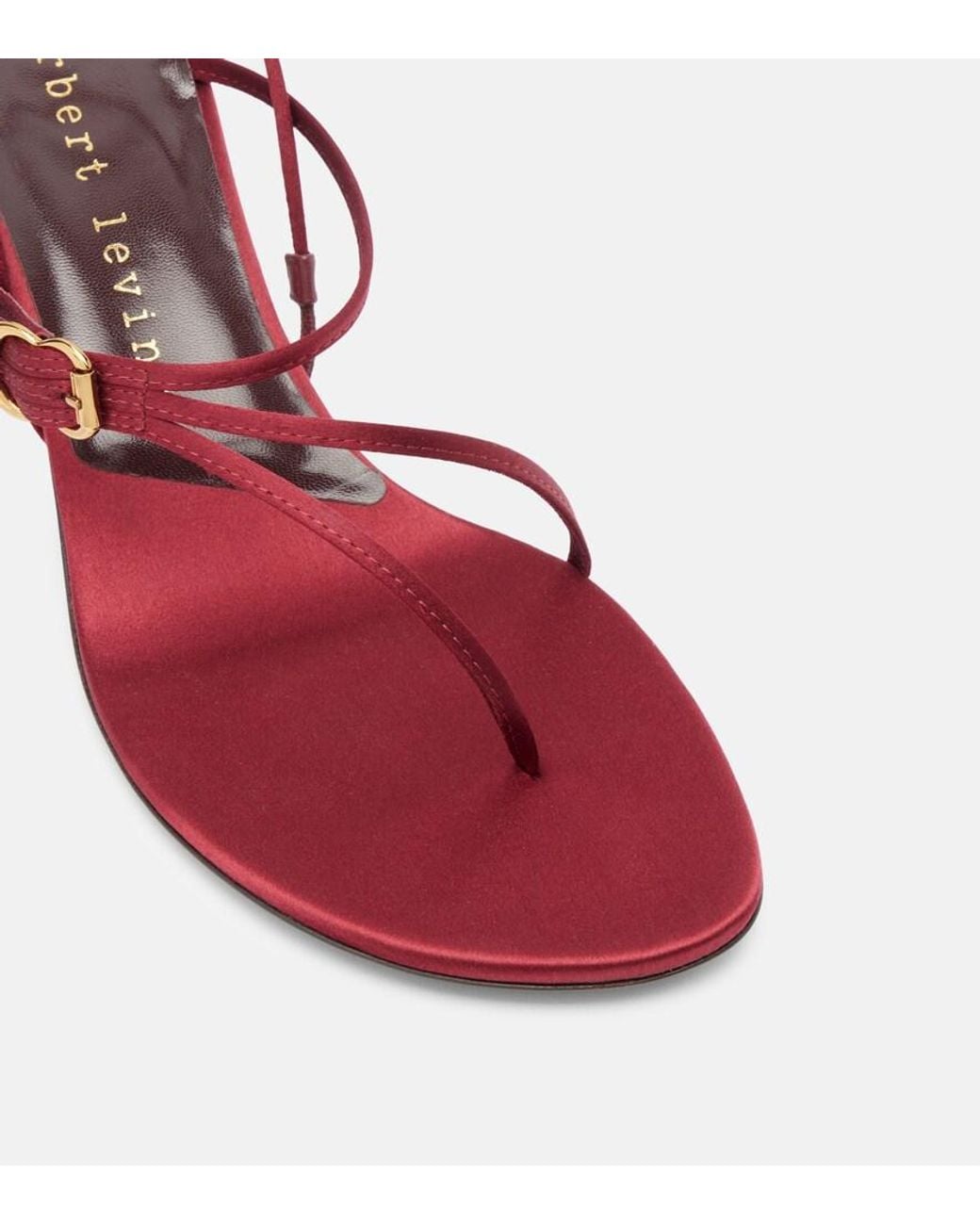 Herbert Levine Red Starry Eyed 55 Satin Sandals