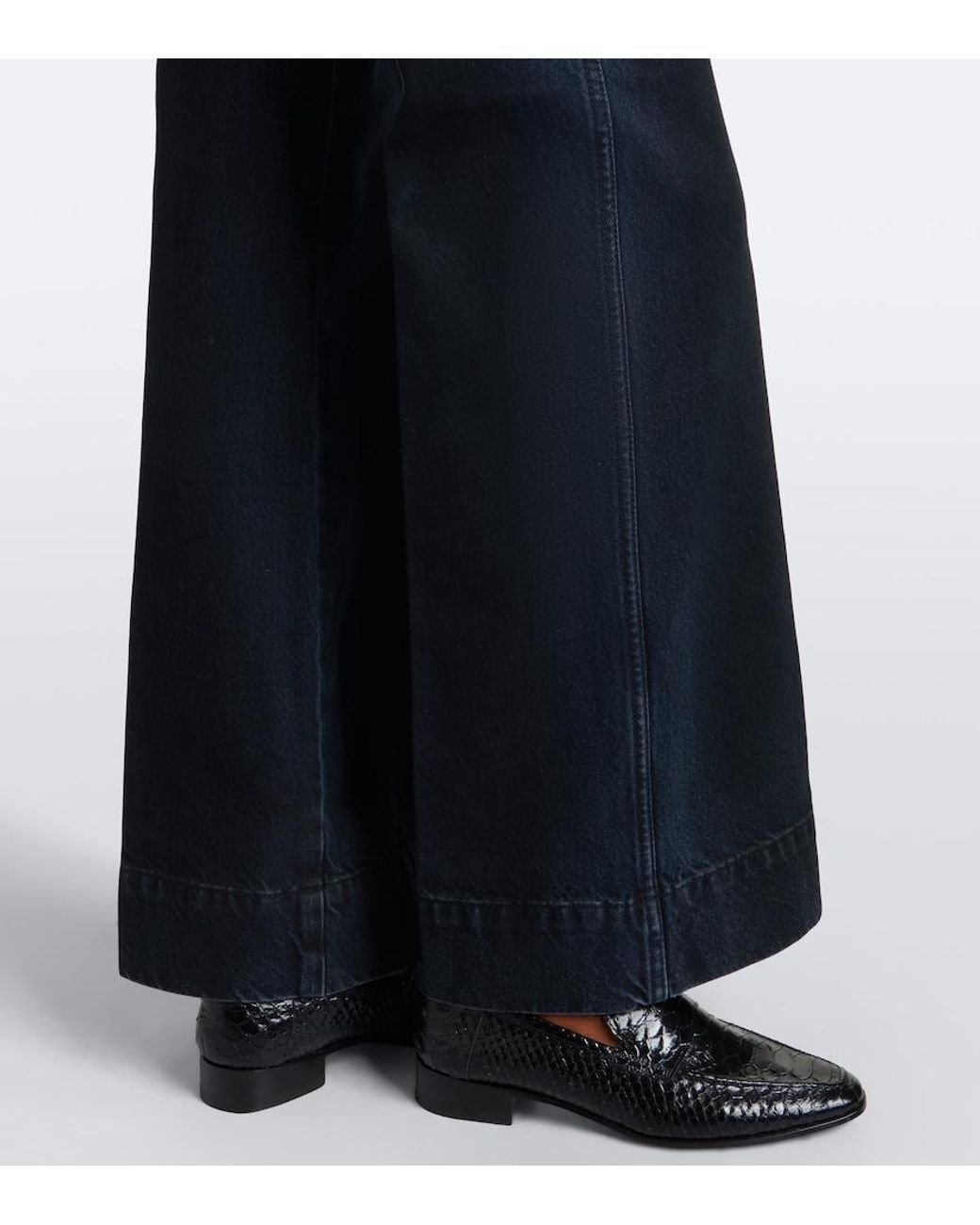 Victoria Beckham Blue Alina Wide-Leg Jeans