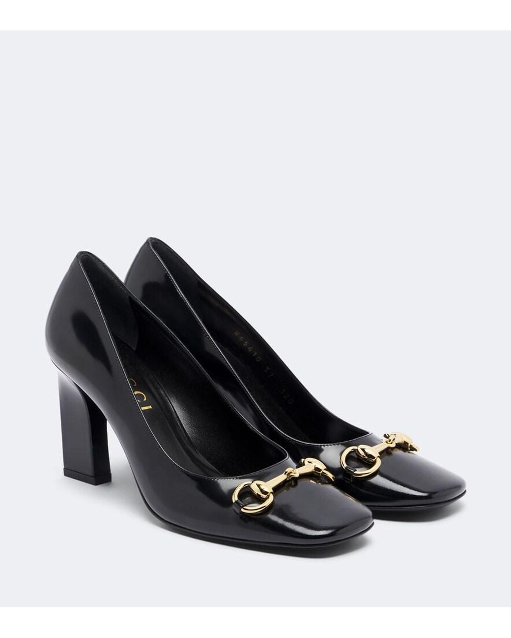 Gucci Blue Signora Horsebit Leather Pumps