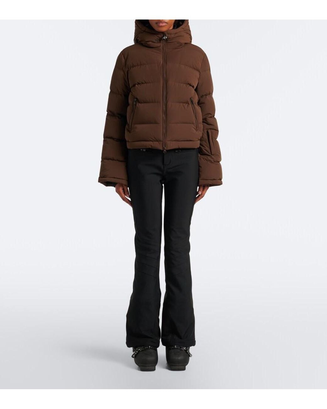 Perfect Moment Brown Polar Flare Down Ski Jacket