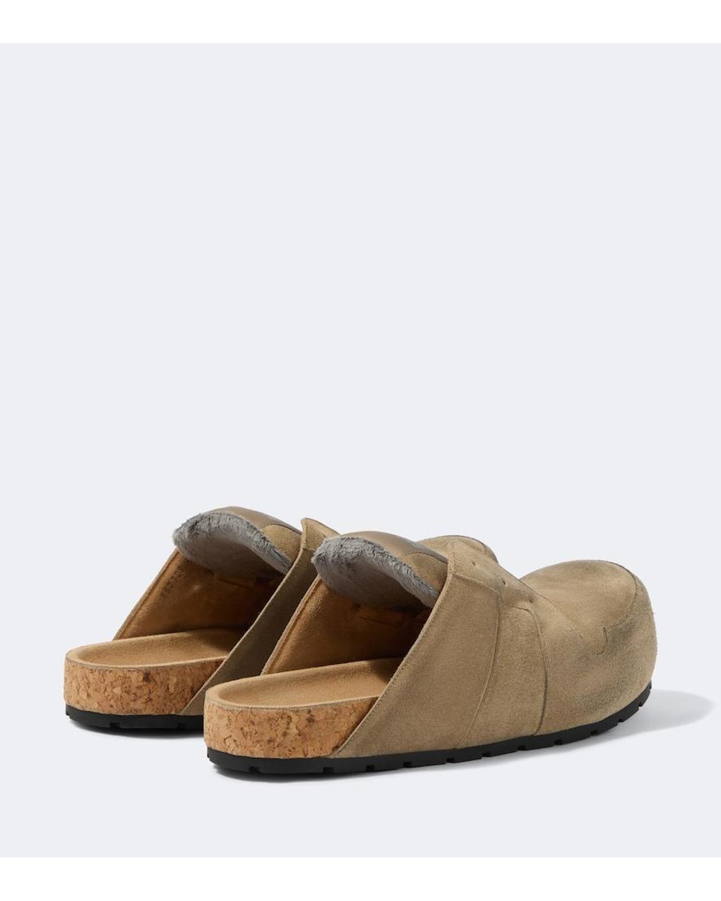 Balenciaga Natural Dumbo Suede Slides for men