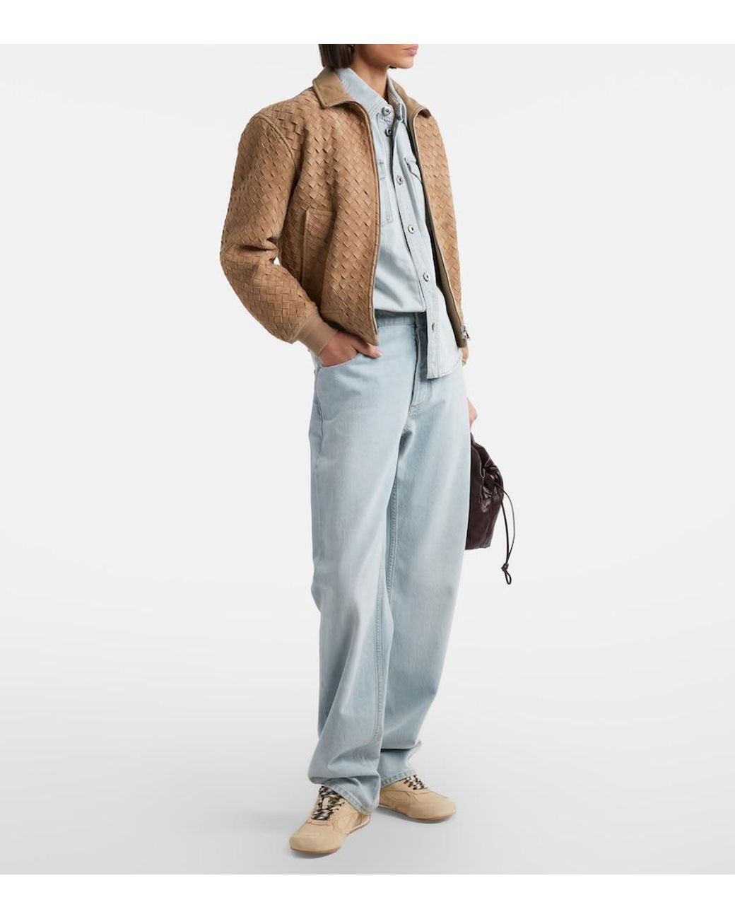 Bottega Veneta Blue Mid-Rise Straight Jeans