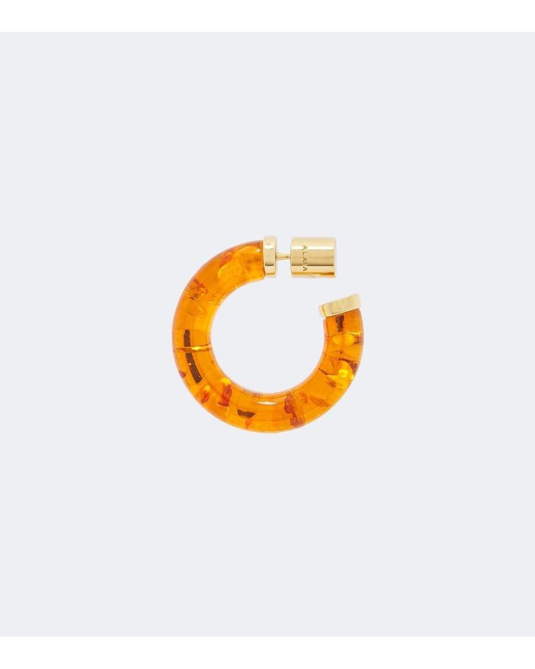 Alaïa Orange Ray Hoop Earrings