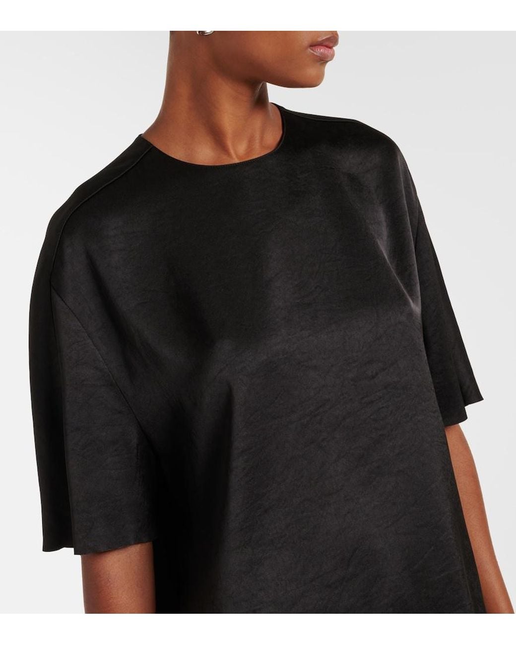 Vince Black Satin T-Shirt