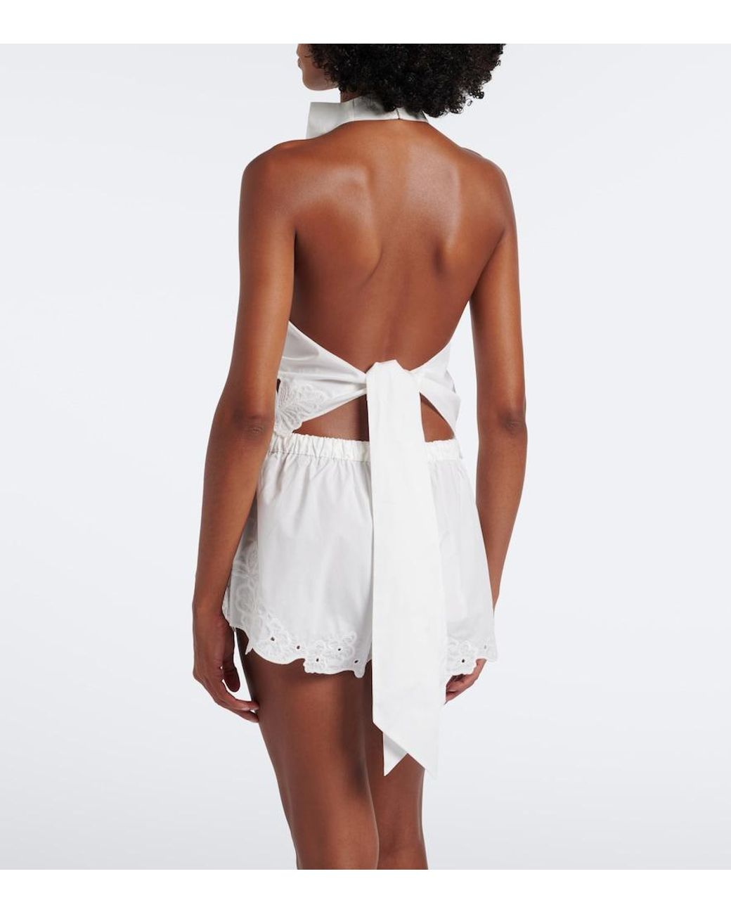 Sir White Klara Cotton Halterneck Top