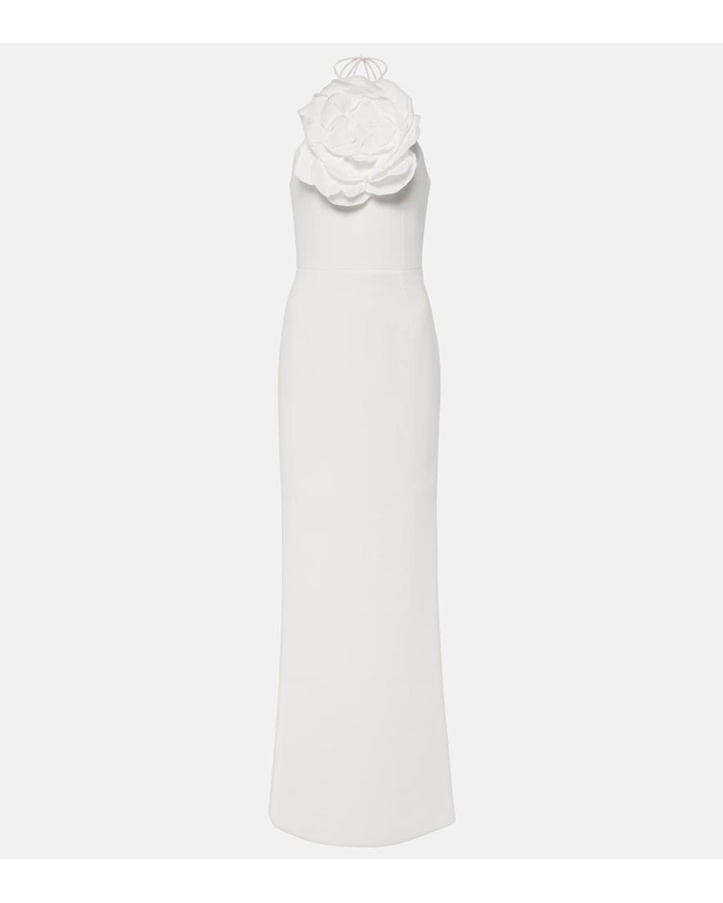 Rebecca Vallance White Bridal Odetta Floral-Applique Gown