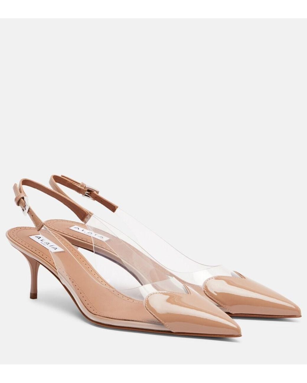 Alaïa Pink Le Cour 55 Leather And Pu Slingback Pumps