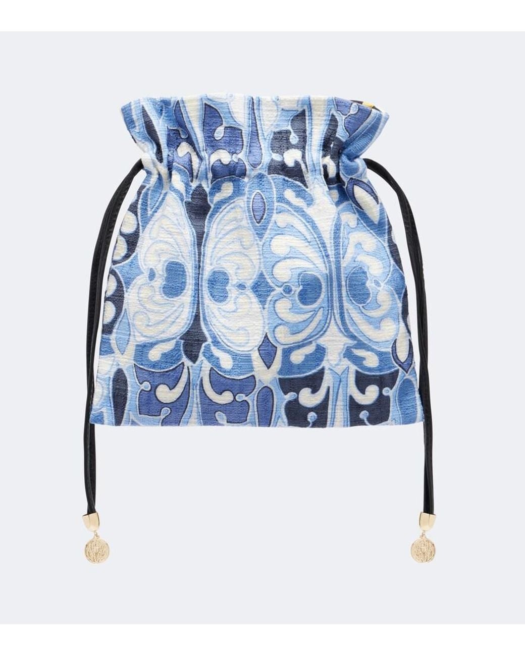 LaDoubleJ Blue Dustbag Printed Pouch