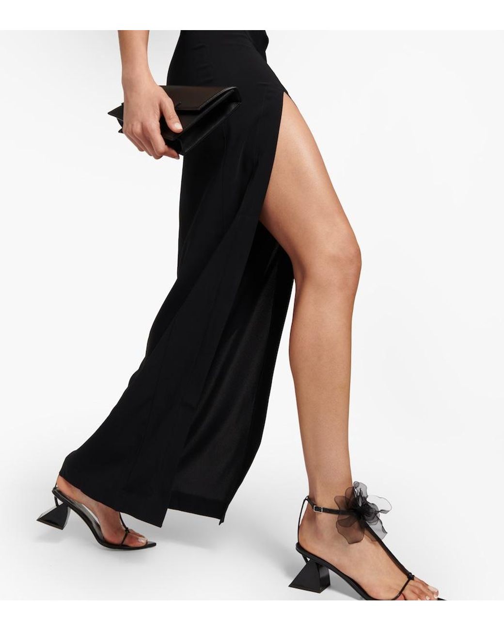Nensi Dojaka Black Embellished Maxi Dress