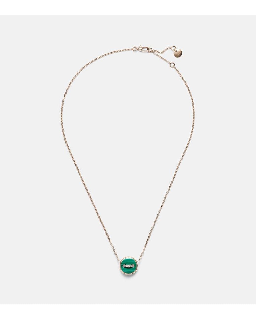 Pomellato Metallic Pom Pom Dot 18Kt Rose Pendant Necklace With Gemstones