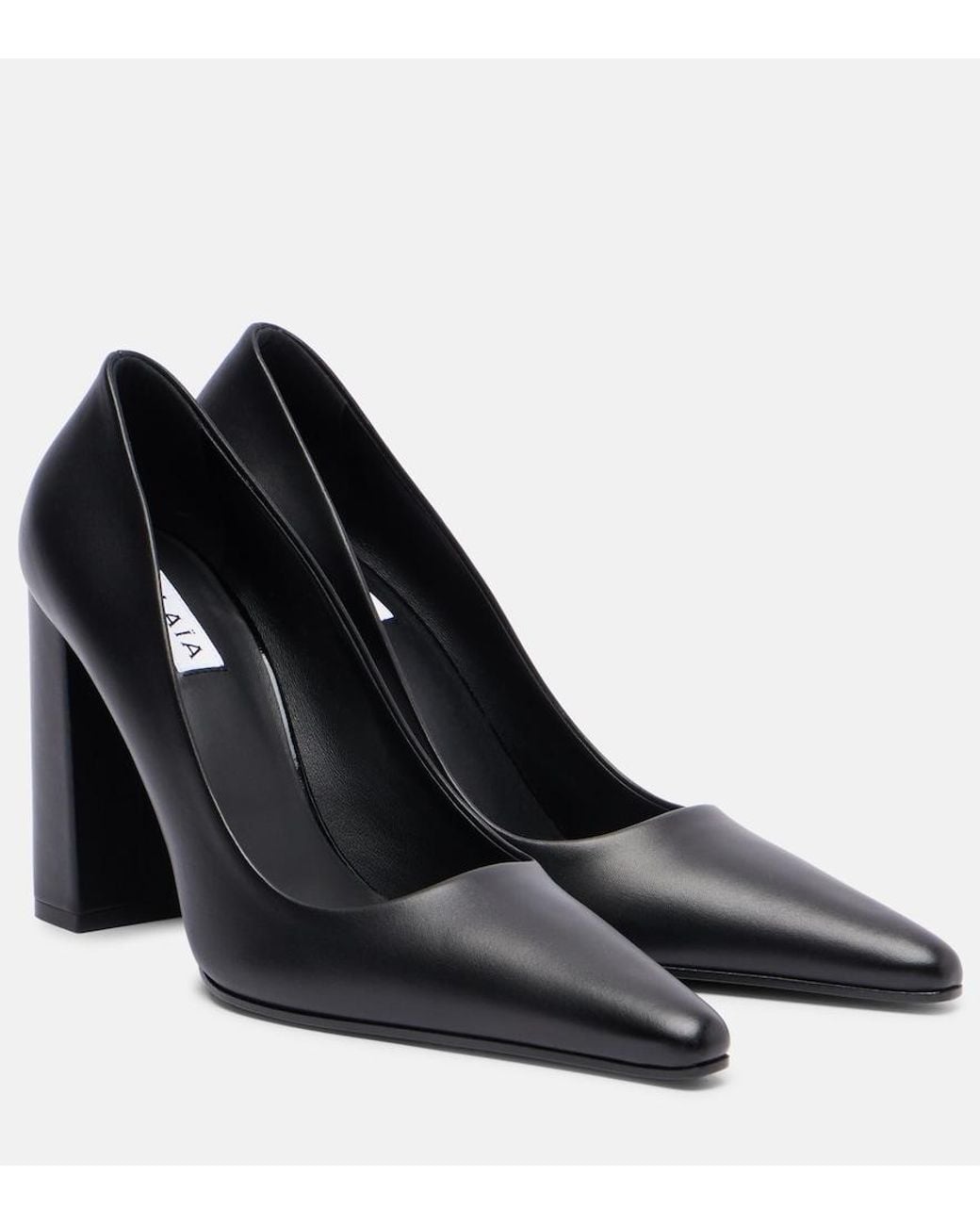 Alaïa Black Pointy Leather Pumps