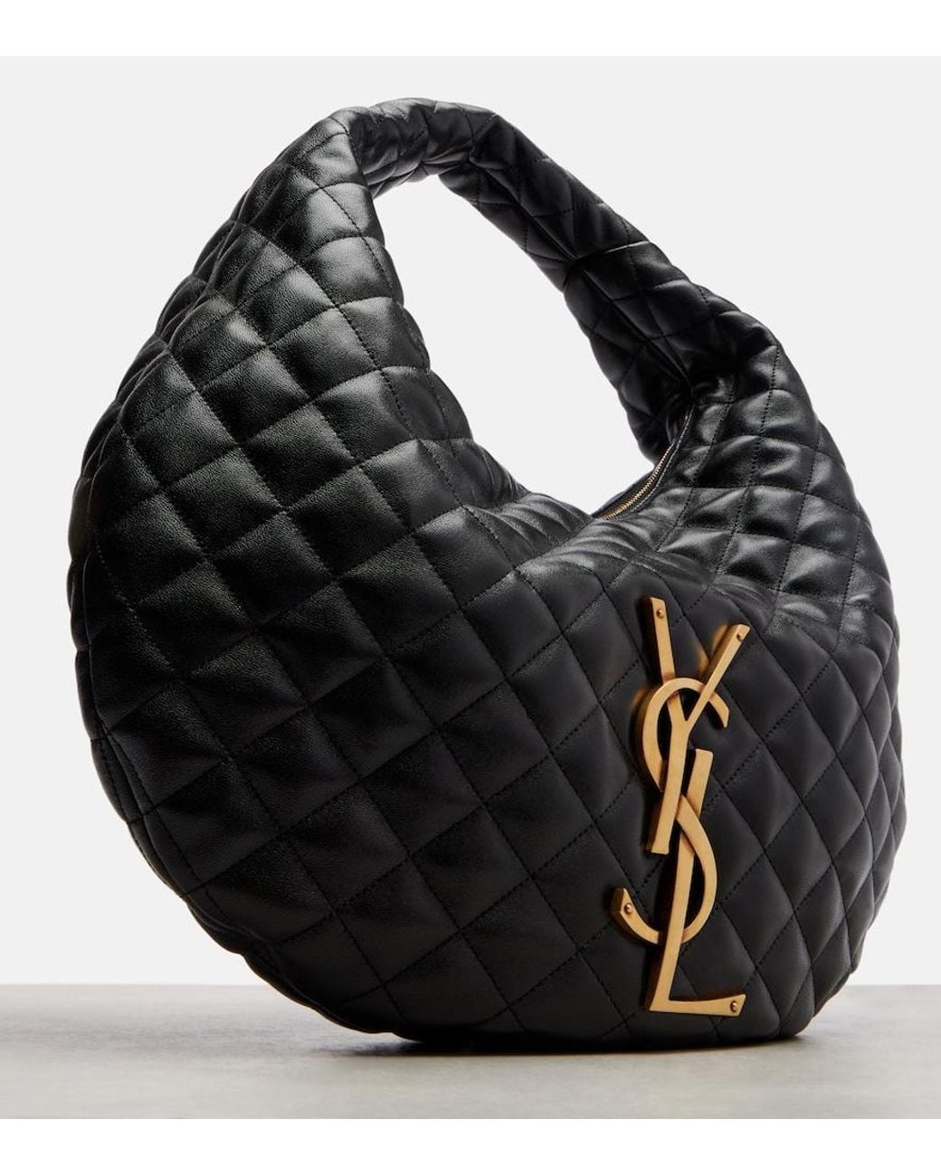 Saint Laurent Black Icare Medium Quilted Leather Shoulder Bag