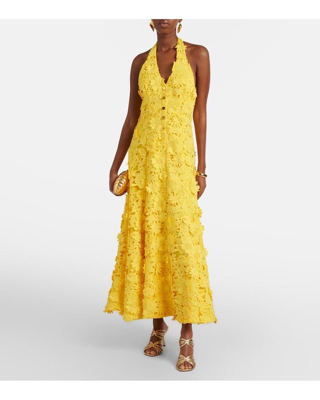 LEO LIN Yellow Juliette Maxi Dress
