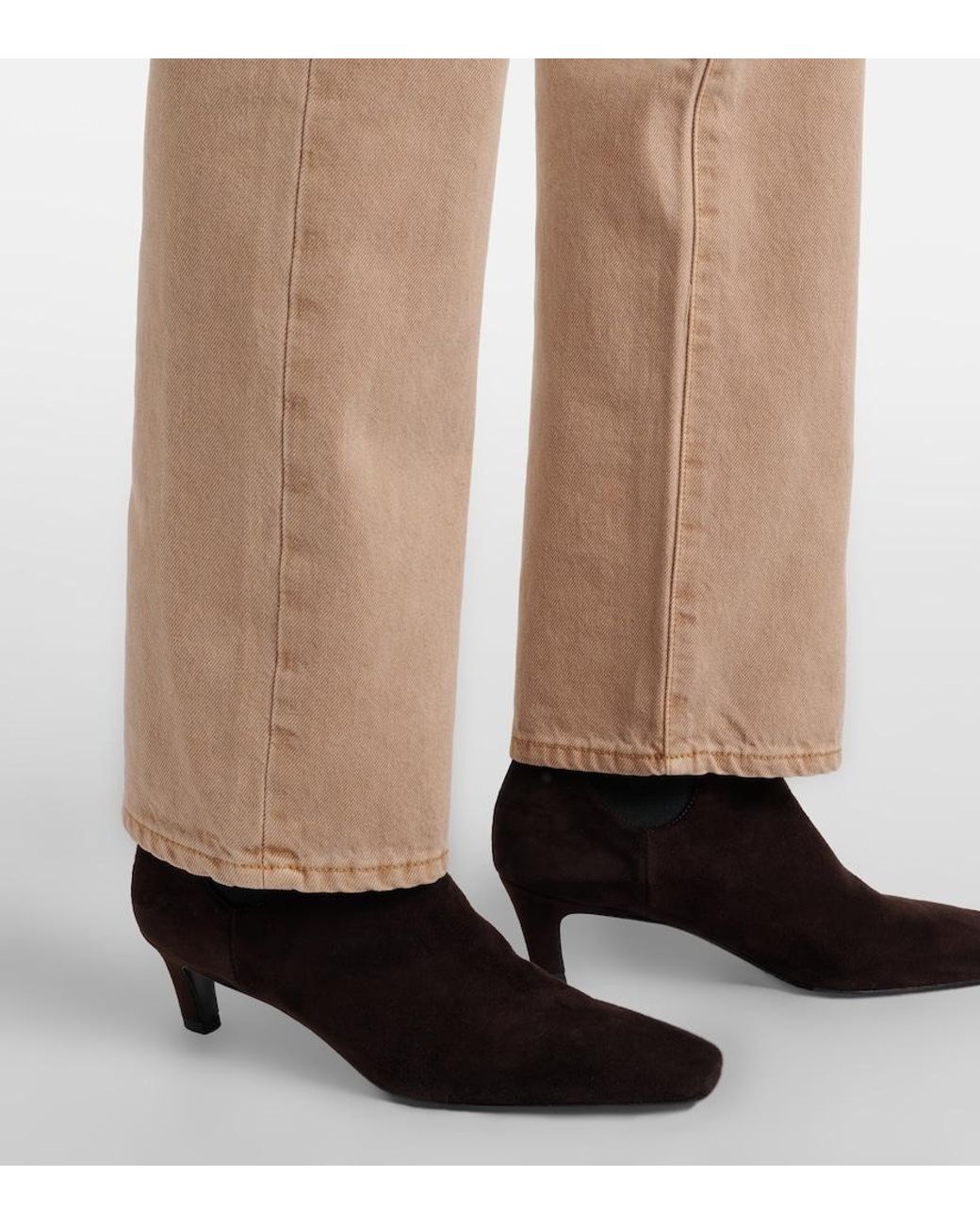 SLVRLAKE Denim Natural London High-Rise Straight Jeans