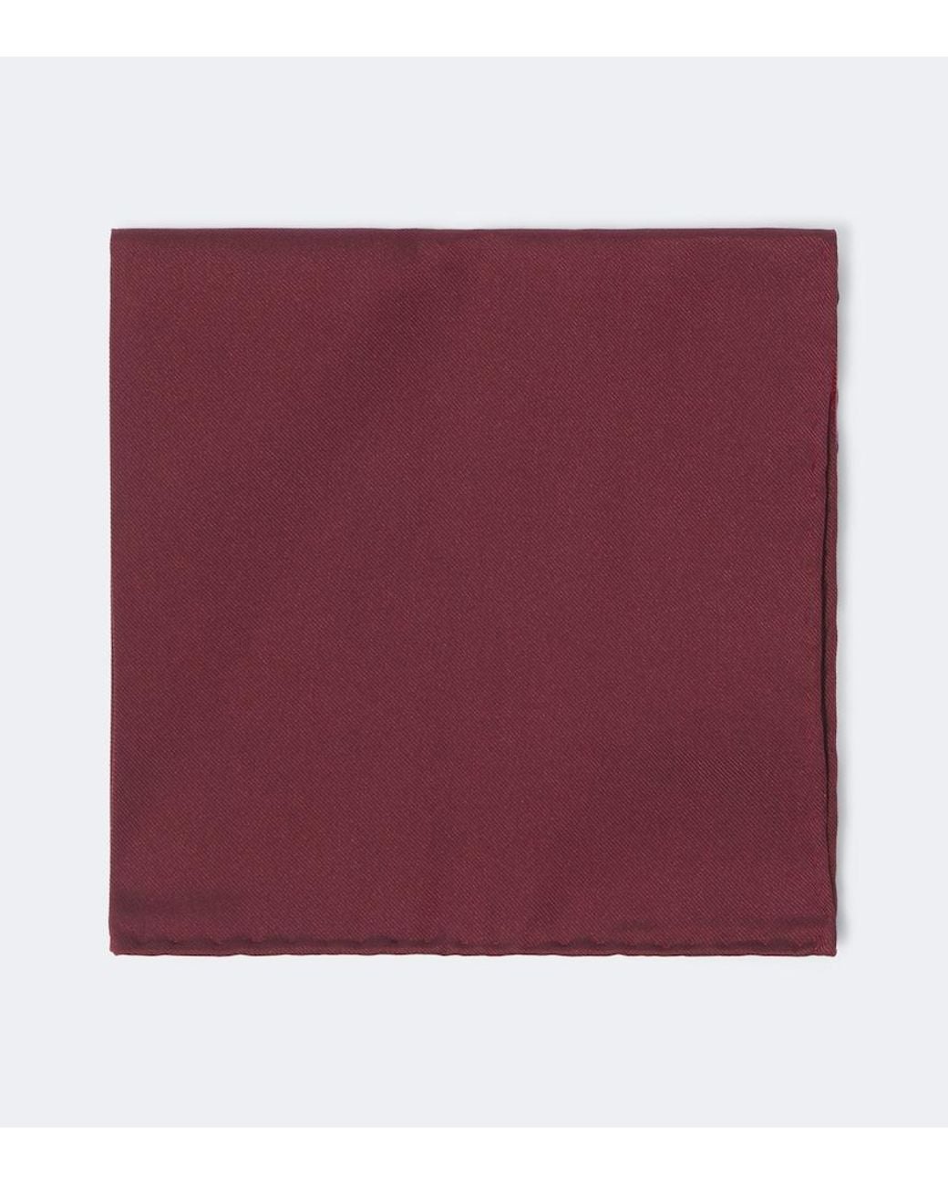 Brunello Cucinelli Purple Silk Pocket Square for men