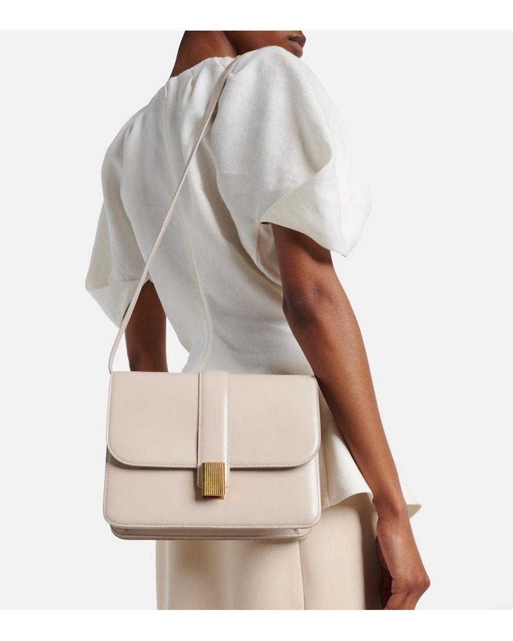 Khaite Natural Blake Leather Crossbody Bag