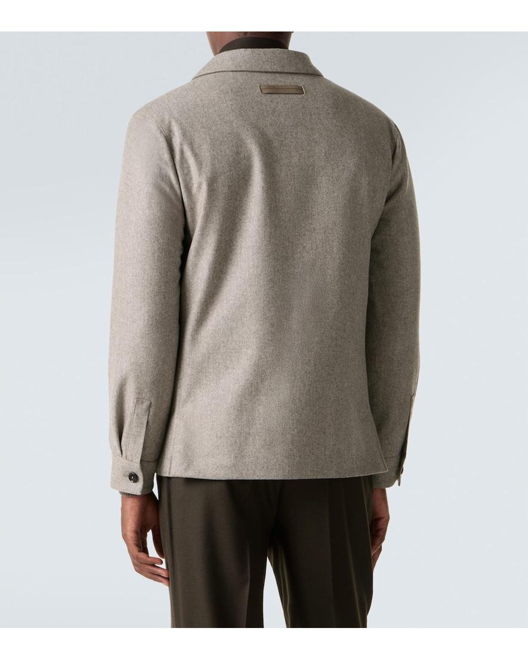 Zegna Gray Alpe Wool Jacket for men