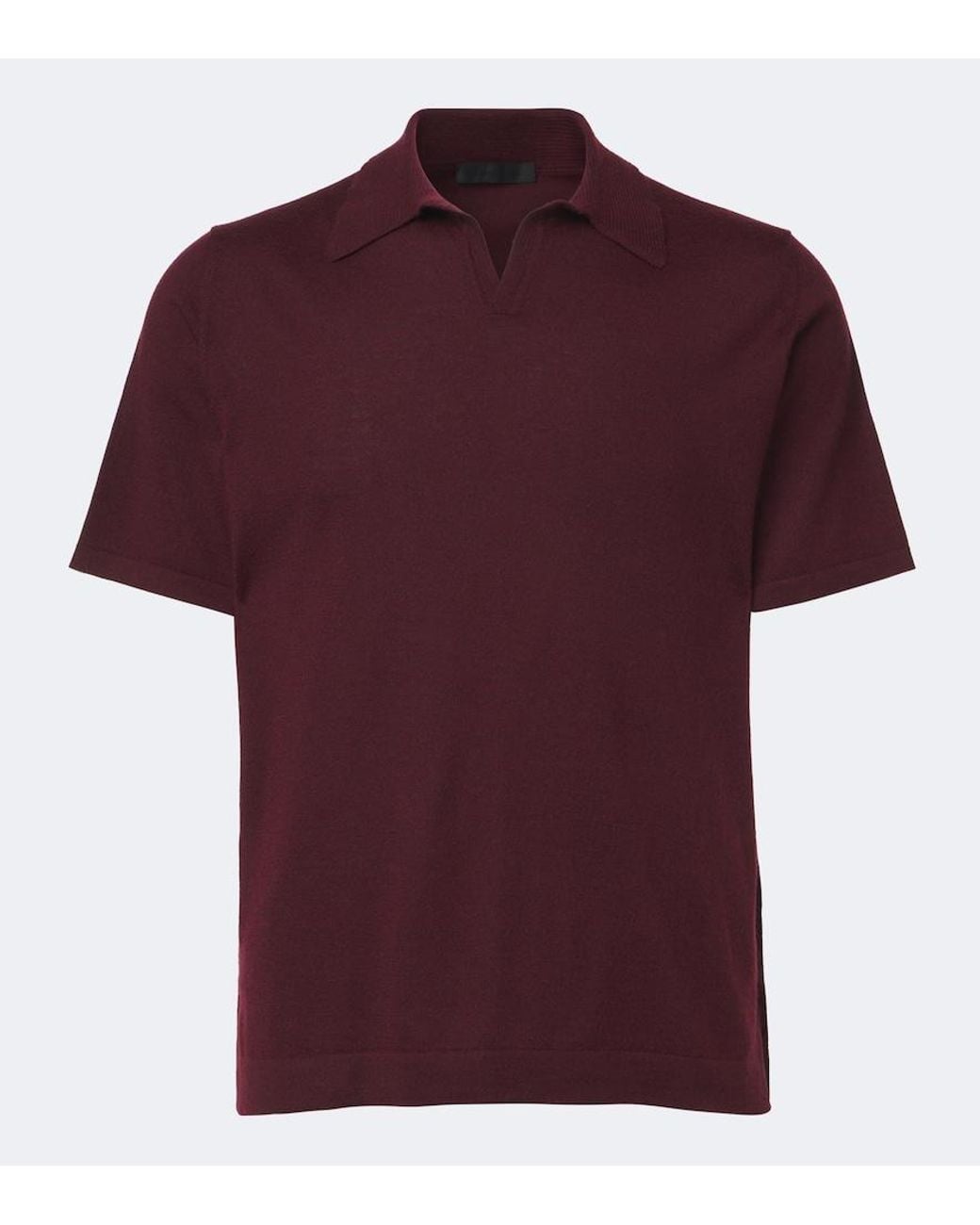 Saman Amel Red David Cashmere And Silk Polo Shirt for men