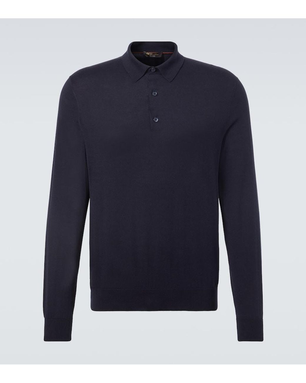 Loro Piana Blue Cotton Polo Shirt for men