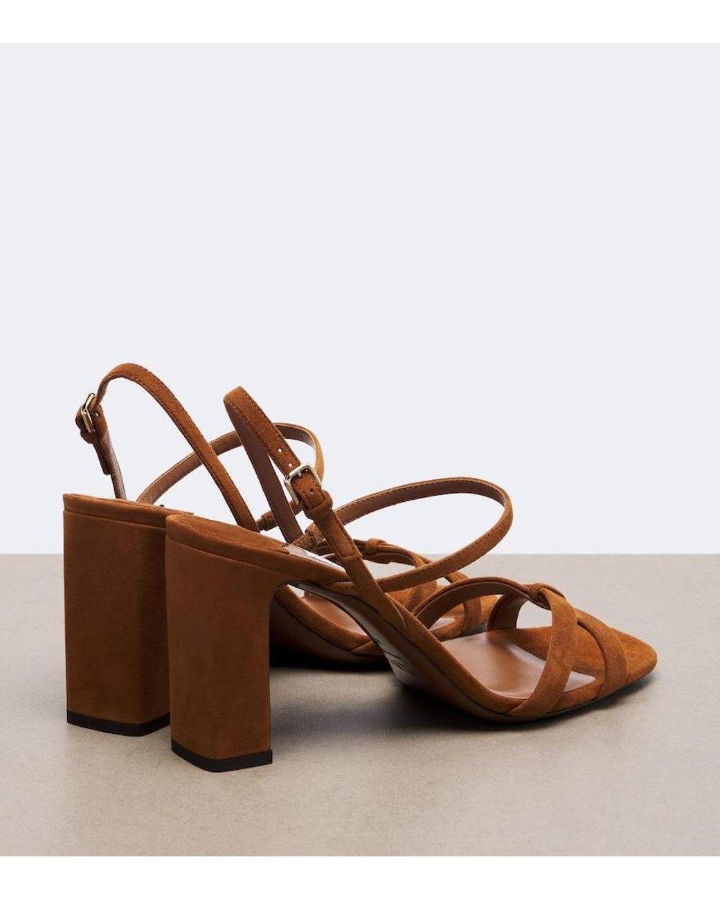 Jimmy Choo Brown Elsy Suede Slingback Sandals