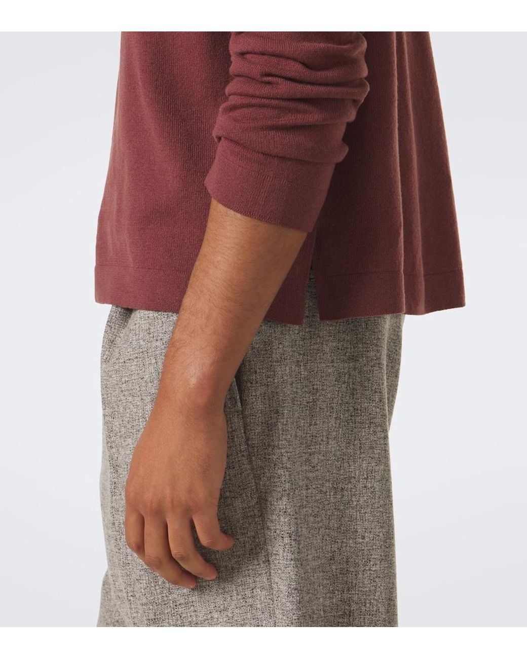 STÒFFA Red Cashmere T-Shirt for men