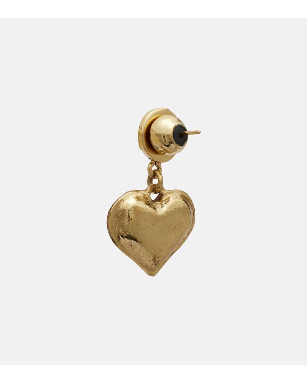 ALÉMAIS White Jem Heart Drop Earrings
