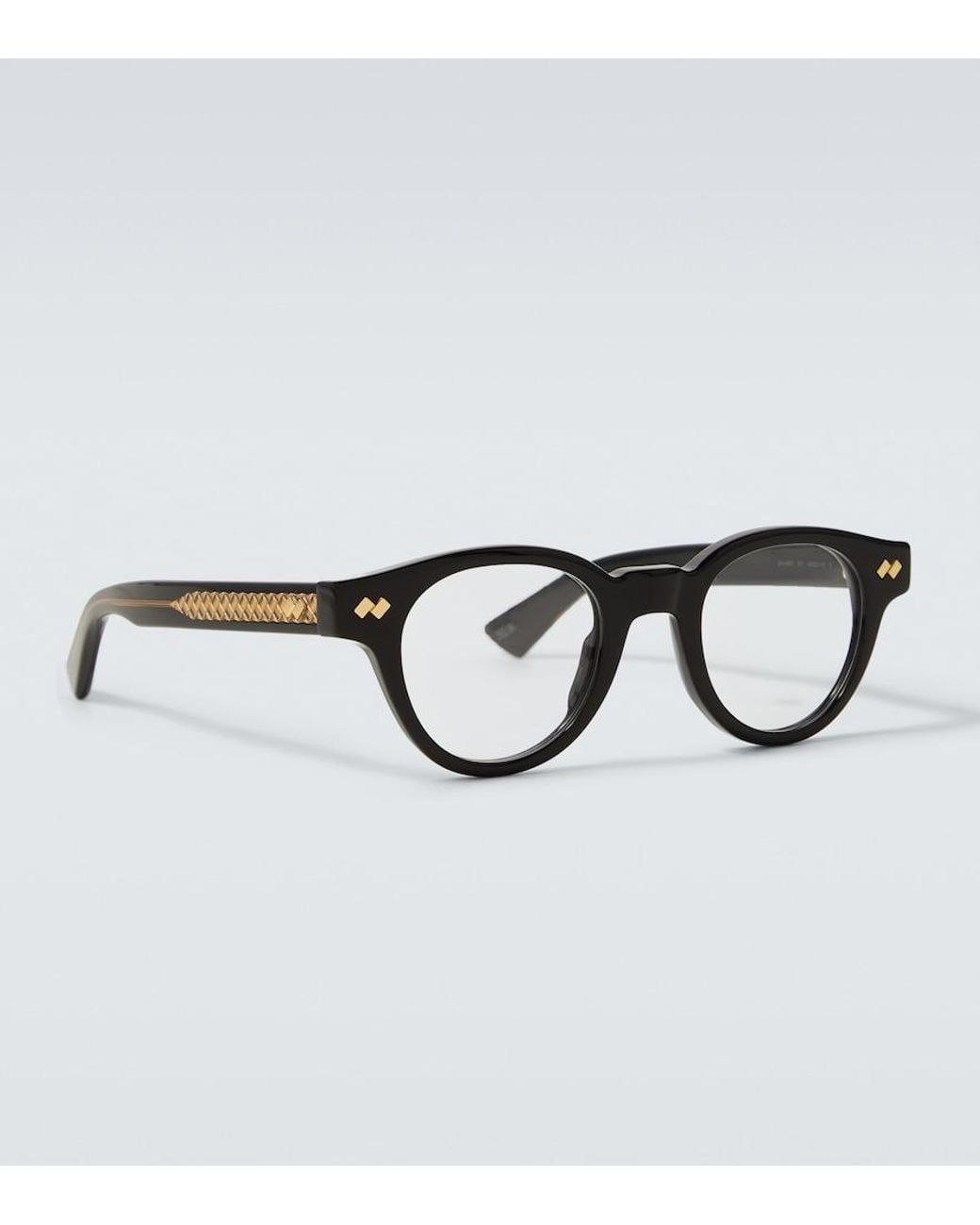 Bottega Veneta Brown Round Glasses for men
