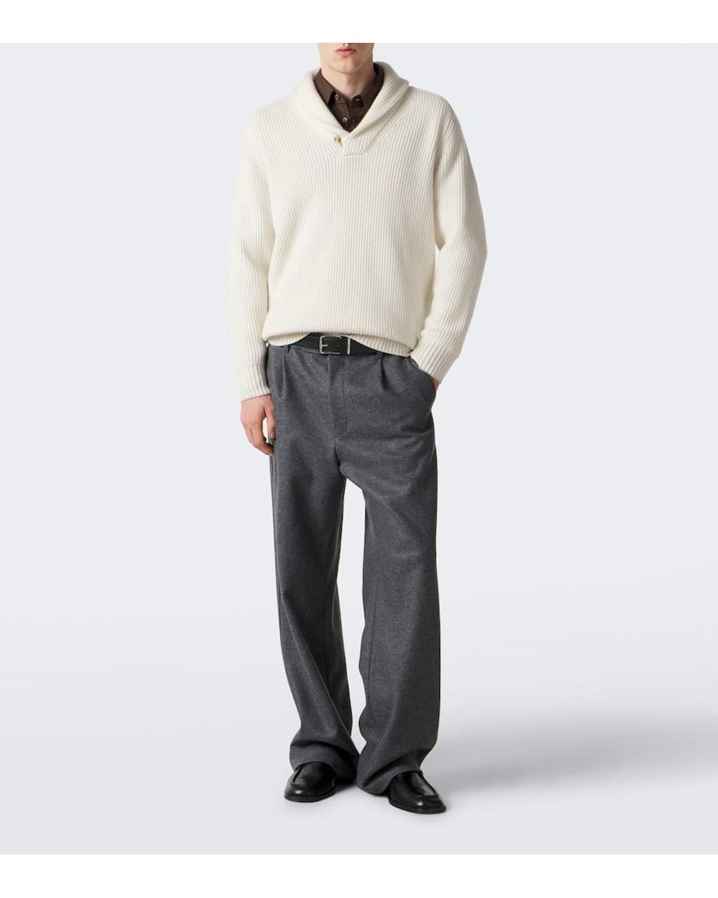 arch4 White Mr Timothy Ribbed-Knit Cashmere Sweater for men