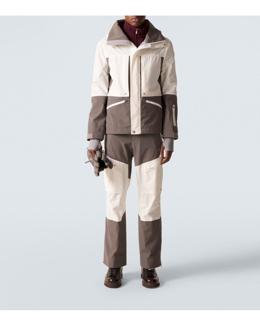 Brunello Cucinelli Natural Hooded Ski Jacket for men