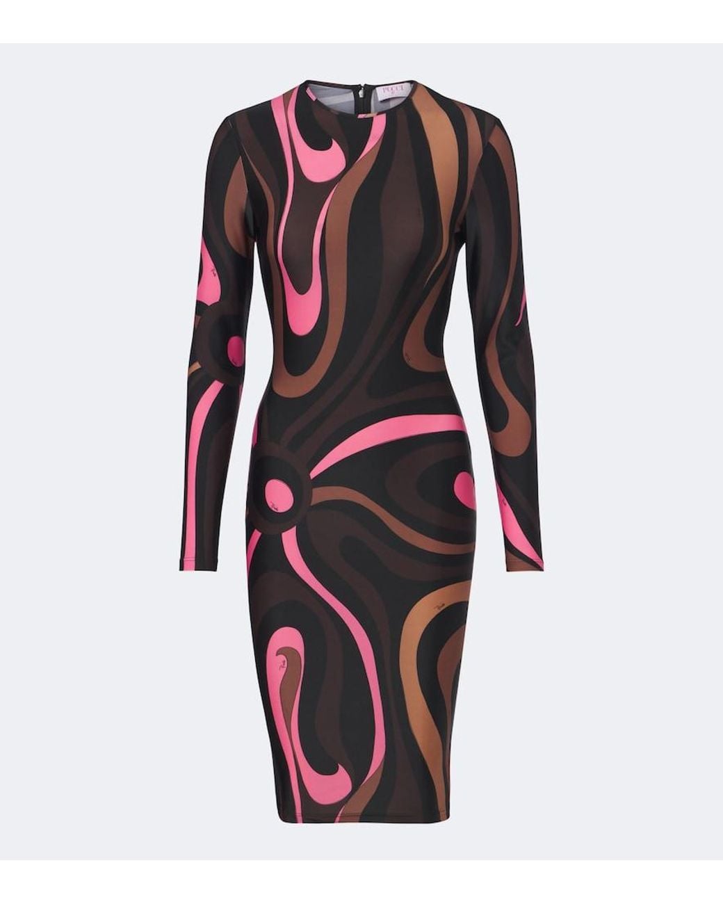 Emilio Pucci Red Marmo Jersey Midi Dress