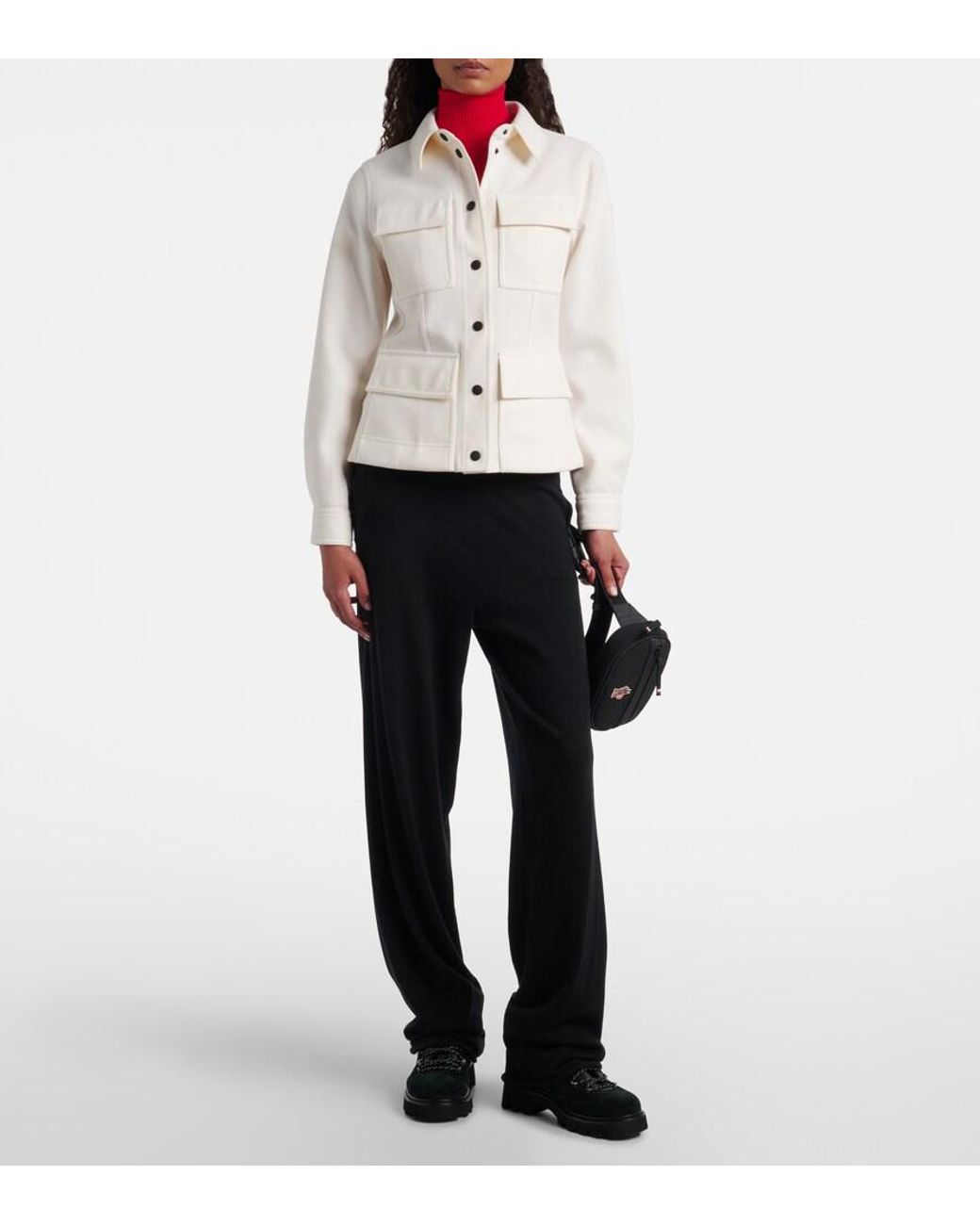 Moncler White Interlock Jacket