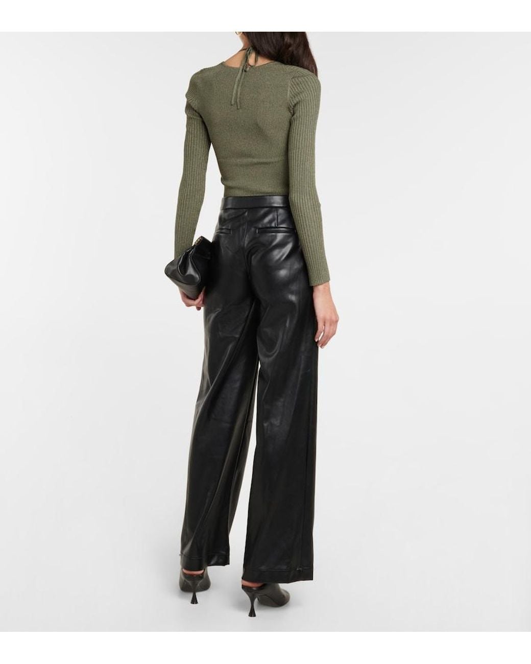Jonathan Simkhai Black Lynda Wide-Leg Pants
