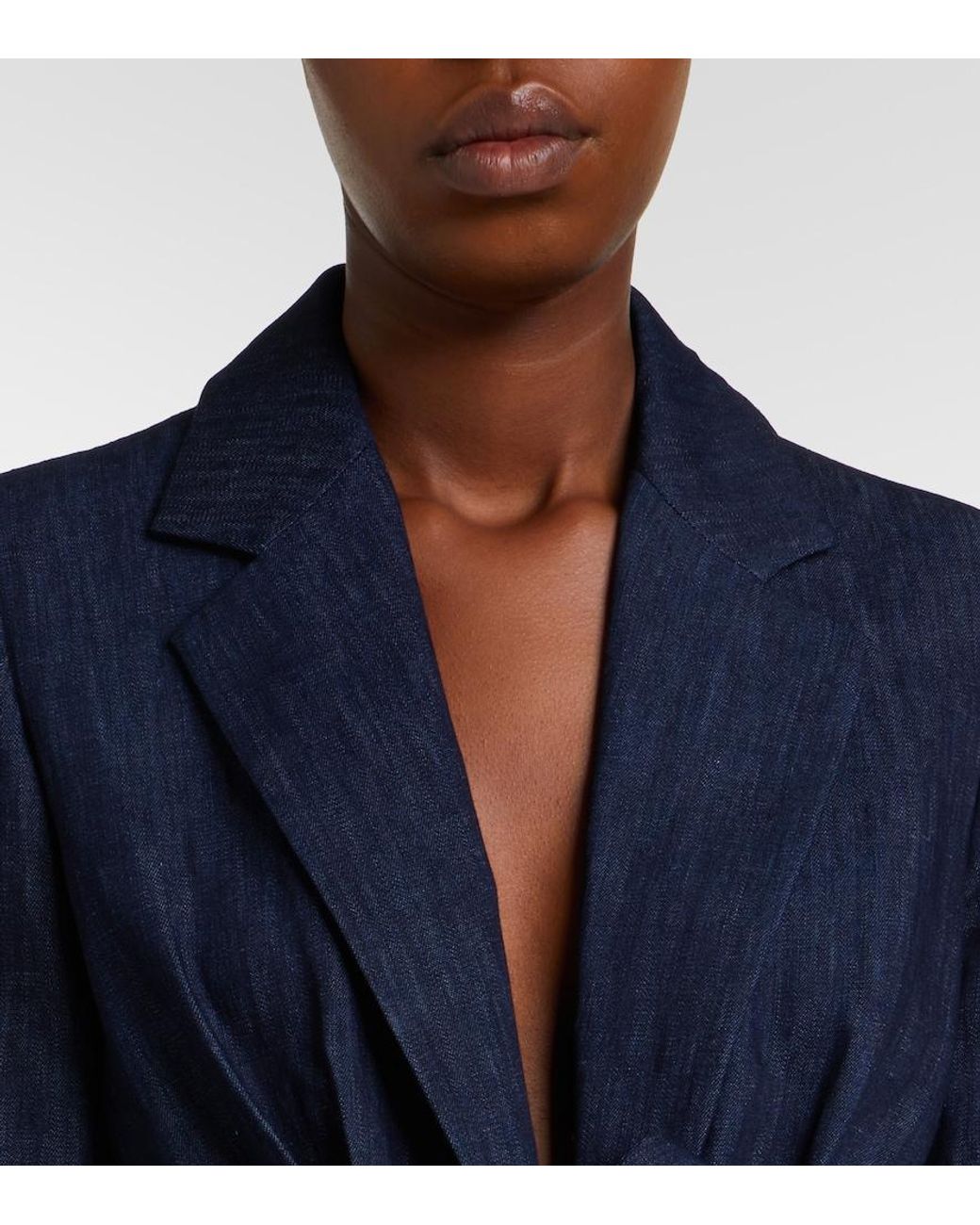 Gabriela Hearst Blue Grant Denim Blazer