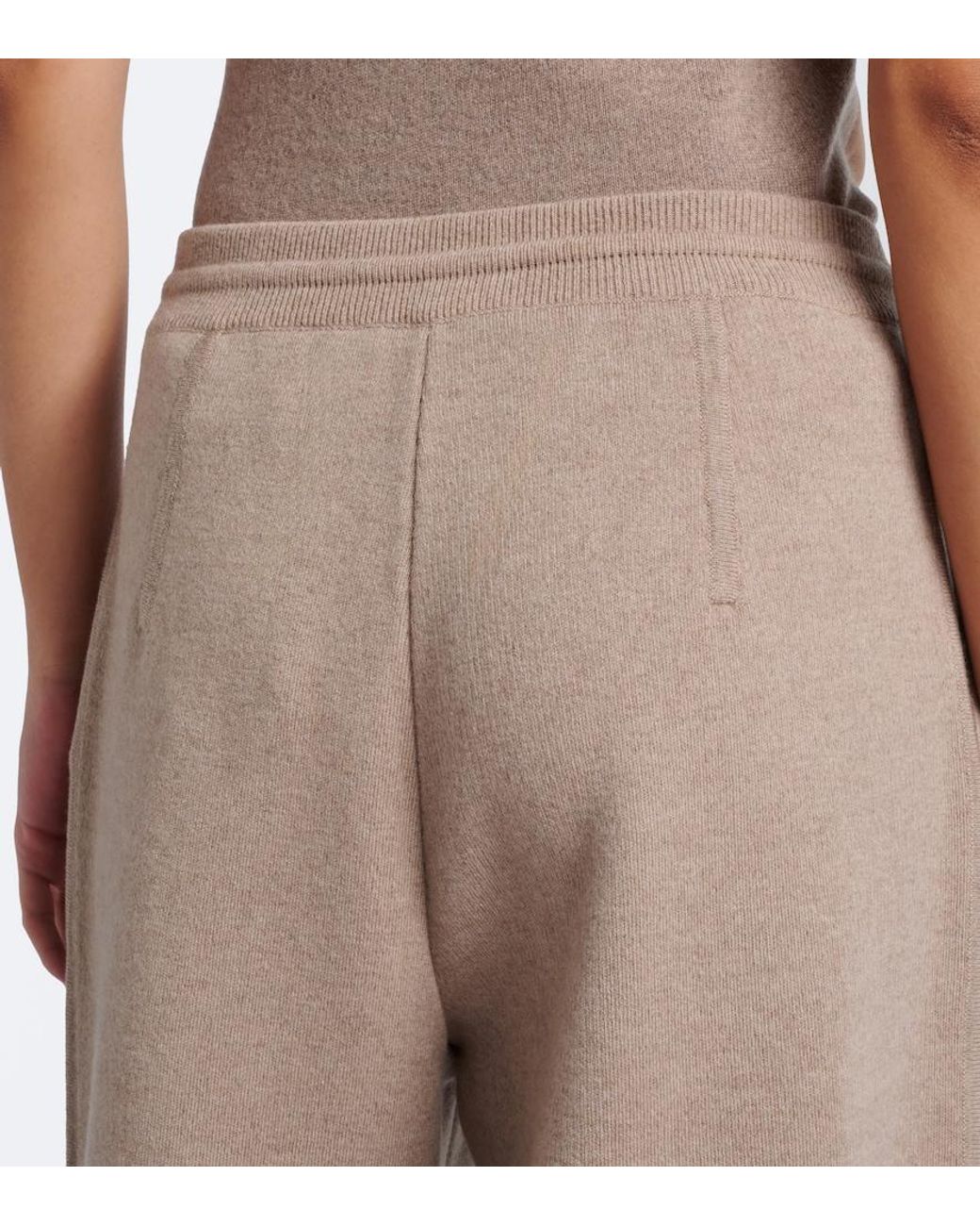 Max Mara Natural Pleated Wool And Cashmere Wide-Leg Pants