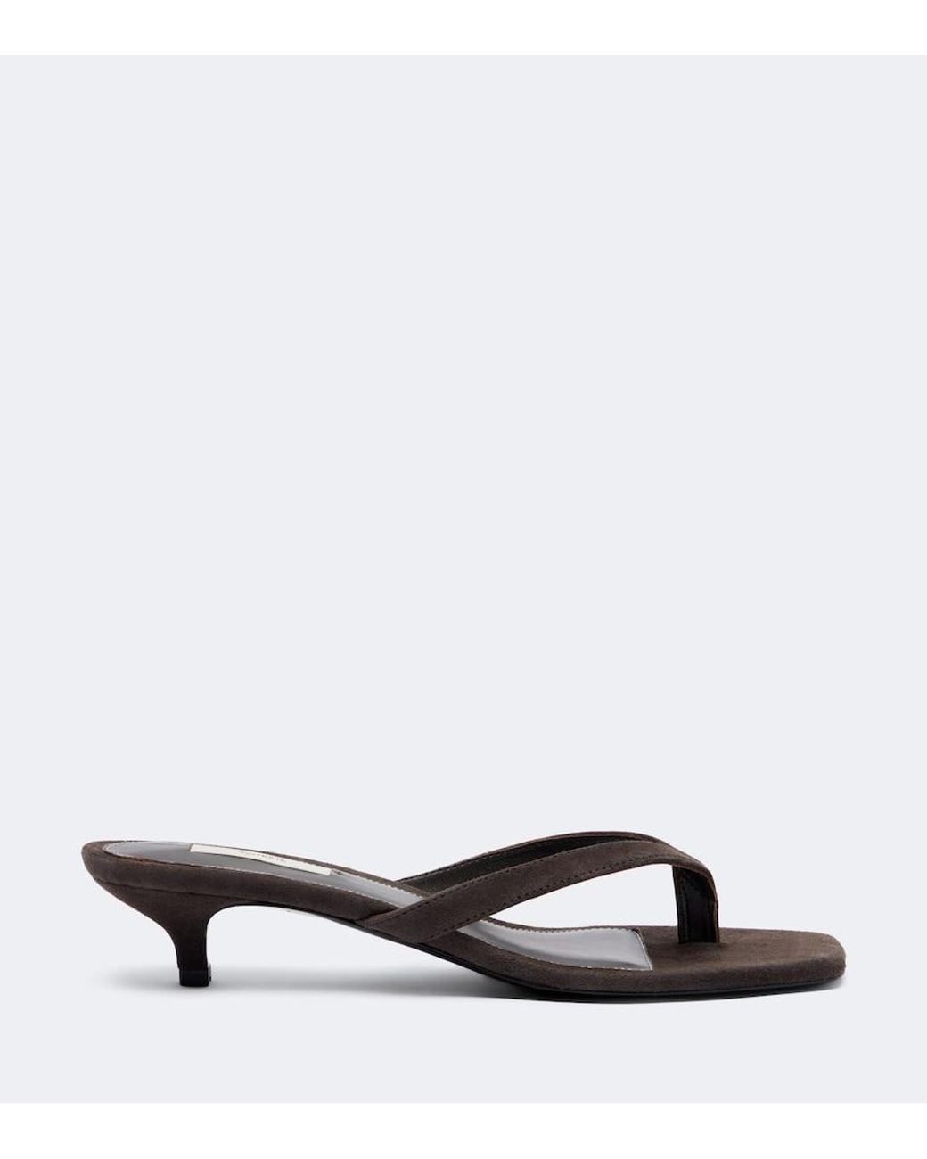 Totême  Brown Suede Thong Sandals