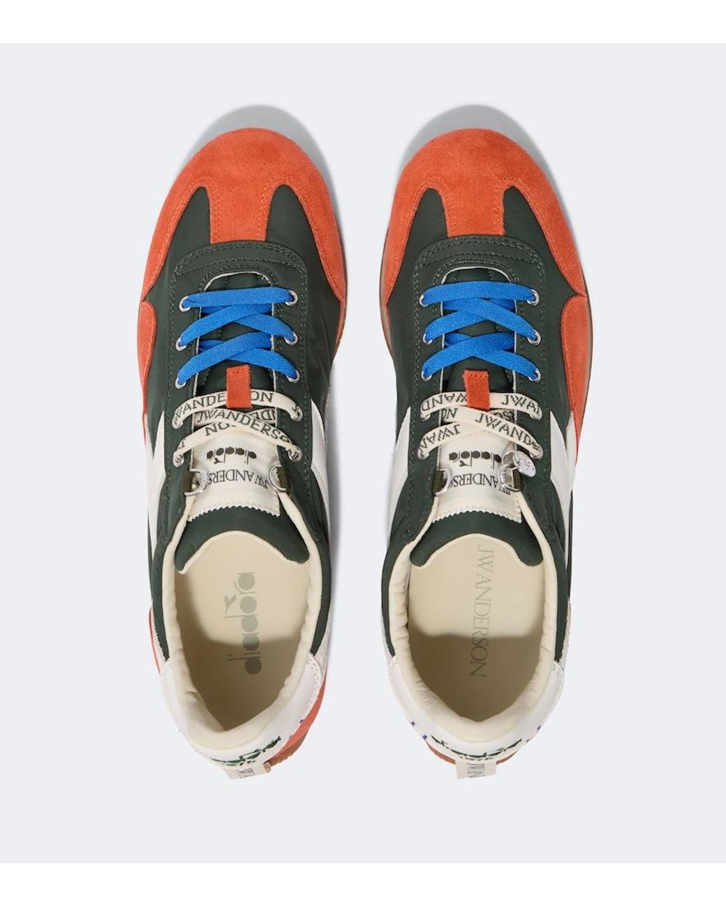 J.W. Anderson Blue X Diadora Equipe Leather Sneakers for men